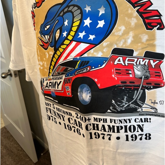 2007 “don the snake, Prudhomme drag racing tribute T-shirt dead stock! 🤳🏁🔥 - Picture 5 of 14